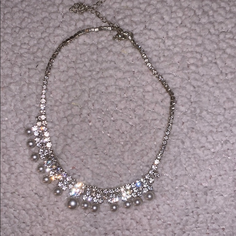 Pearl and crystal necklace